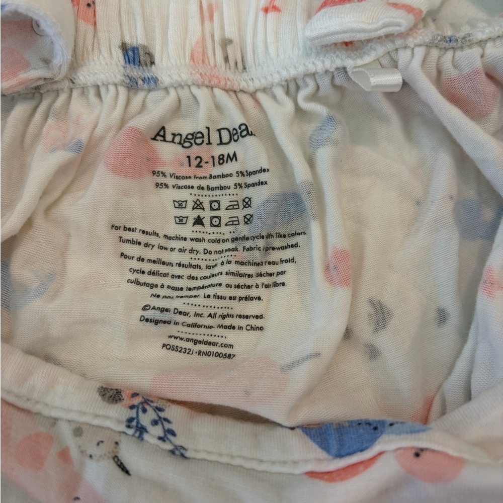 Angel Dear White Romper with Pink and Blue Sea Motif - Picture 4 of 4